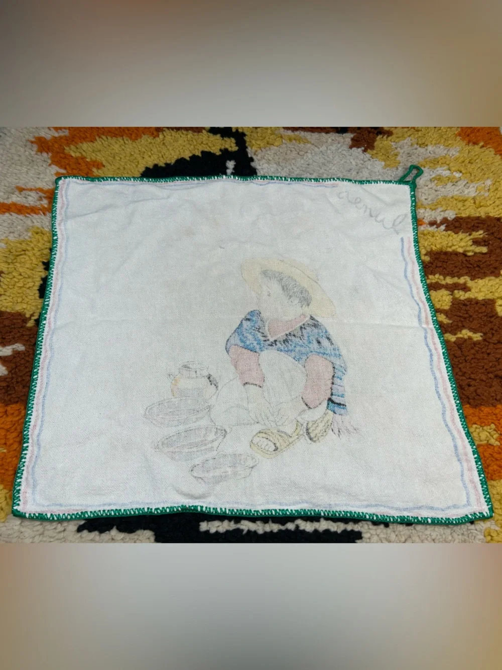 VINTAGE, Mexican dish cloth!!